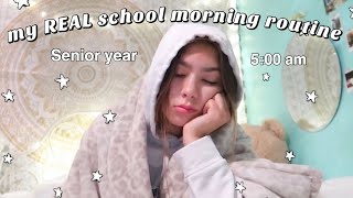 my REAL school morning routine 5AM [upl. by Lundt]