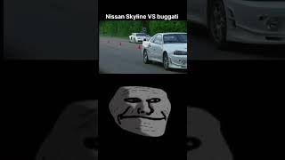 Nissan Skyline VS Bugatti drag race ☠️🥵 dragracecargtr34buggaticarlover carShivnandan12344 [upl. by Moshe]