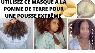 UTILISEZ CE MASQUE A LA POMME DE TERRE POUR UNE POUSSE RAPIDE DE VOS CHEVEUX CRÉPUS BOUCLÉS FRISÉS [upl. by Ronnica739]