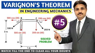 VARIGNONS THEOREM SOLVED PROBLEM 5 IN HINDI IN MECHANICS [upl. by Kevin]