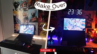 Gaming Desk Setup MakeoverLaptop Gaming Setup [upl. by Hnirt]