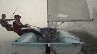 NZL 470 sailing in 25 knots [upl. by Sikes]