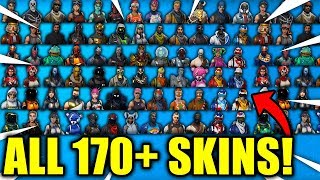 EVERY SKIN IN ALL OF FORTNITE All 170 Fortnite Skins SHOWCASED [upl. by Fortune]