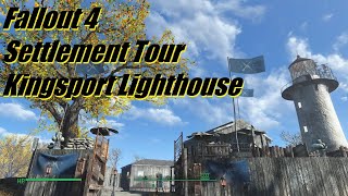 Fallout 4 Settlement Tour Kingsport Lighthouse [upl. by Llewon]