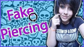 Como FAZER piercings falsos argola e bolinha [upl. by Margie61]