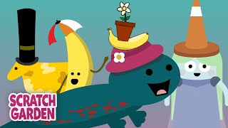 Funny Hats Compilation  Hat Collection  Scratch Garden [upl. by Assennev]