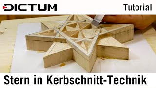 Weihnachtsstern in KerbschnittTechnik schnitzen  DICTUM Tutorial [upl. by Okihsoy191]