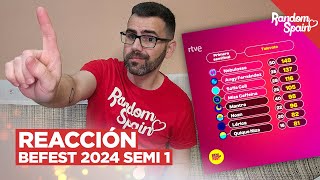 Benidorm Fest 2024  REACCIÓN  Votaciones Semifinal 1 [upl. by Yadnus]