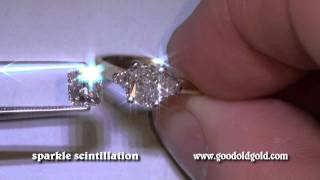 Radiant Cut Diamonds 1ct G SI2 vs 86ct D SI1 Grossbard Radiant [upl. by Oiril53]