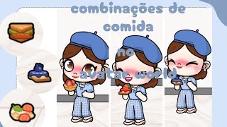 COMIDAS AVATAR WORLD COMBINAÇÃO  brincadeira tocaboca jogos asthetic asmr [upl. by Yrahcaz215]