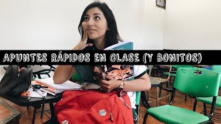 APUNTES RÁPIDOS Y BONITOS EN CLASE  mis tips y lo que hago  karlasnotes [upl. by Bainter]