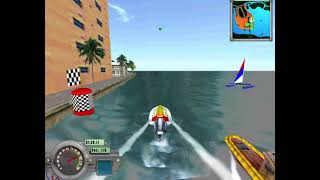 Miami Speedboat Racer  1 Miami Biscayne Bay 2002  4K60 [upl. by Anaira]