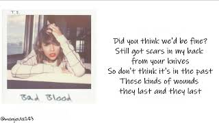 Taylor Swift  Bad Blood Lyrics [upl. by Domineca]