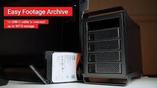 My Footage Archive  Easy access storage for 90TB of data with a Yottamaster Defender 5 [upl. by Eseerahs]