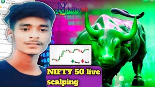 nifty 50 live scalping BANKNIFTY stock market [upl. by Natsud]