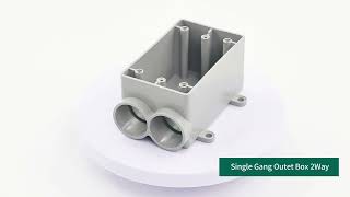 Ledes Single Gang Electrical Outlet Box 2 Way Overview conduit electricalfittings gangbox [upl. by Yelekreb5]