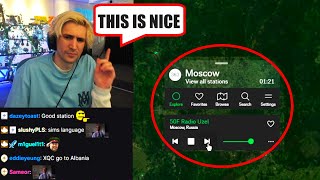 xQc VIBES to International Radio Stations Funny Moments Part 3 [upl. by Epolulot483]