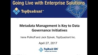 Metadata Management is Key to Data Governance Initiatives [upl. by Hege892]