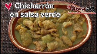 Como preparar chicharrón en salsa verde [upl. by Einafets807]