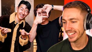 Miniminter Reacts To Tom Holland AND HeungMin Son Interviews [upl. by Hazeefah]