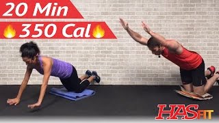 20 Minute Home Workout without Equipment  HIIT Cardio High Intensity Interval Training for Fat Loss [upl. by Adan773]