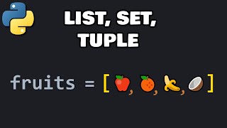 Python lists sets and tuples explained 🍍 [upl. by Enautna946]