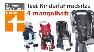 Test Kinderfahrradsitze 2018 Mangelhaft für Römer Jockey amp 2 weitere Fahrradsitze [upl. by Lapointe]