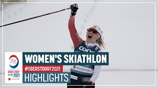 Johaug starts with a gold  Womens Skiathlon  2021 FIS Nordic World Ski Championships [upl. by Dorion]