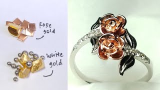 how to make ROSE gold jewelry  jewelry handmade [upl. by Anastos39]