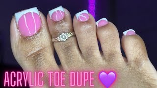 HOW TO DO POLYGEL TOE NAILS AT HOME FOR BEGINNERS  POLYGEL TOE NAILS OVERLAY [upl. by Thorsten]