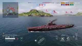 World of Warships Legends Implacable Vs Saipan [upl. by Kciredes]