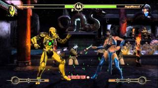 Kitana AngryWorm vs Cyrax Mr Gruntypants [upl. by Ardnasirhc370]