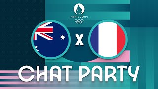 Australia v France  Womens Olympic Basketball Tournament Paris 2024  Chat Party ⚡🏀 [upl. by Hnil307]