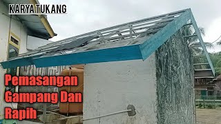 Cara Memasang Lisplang GRC Motif Serat kayu Pada Rangka Baja Ringan [upl. by Shurlocke]