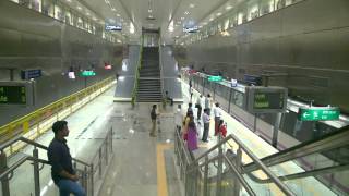 Bangalore Metro  Train approaching underground station [upl. by Rintoul]