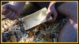 Schale schnitzen  herstellen  Outdoor Bushcraft Deutschland [upl. by Neros421]