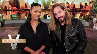 Husband and Wife Duo Zoë Saldaña and Marco Perego Team Up in New Film on Immigration  The View [upl. by Elamor]