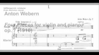 Anton Webern Four Pieces for violin and piano op 7 [upl. by Oab]