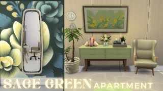 Sage green apartment 🍵 The Sims 4 Lovestruck Speed Build 🍵 No CC [upl. by Warfourd808]