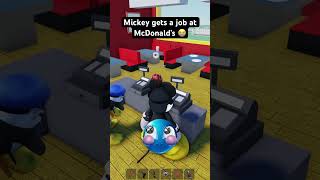 Mickey and Donald work at McDonald’s 😭🍔 roblox [upl. by Lupee569]