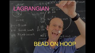 Lagrangian Mechanics Bead on a Rotating Hoop [upl. by Lifton]