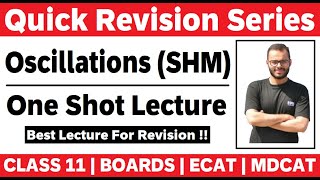 Simple Harmonic Motion SHM  Oscillations  One Shot Lecture  MDCAT  ECAT  Boards [upl. by Laeira164]