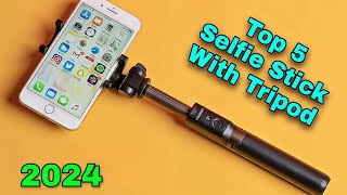 Top 5 best selfie stick in India 2024  Best selfie stick tripod  Best selfie stick for vlogging [upl. by Bysshe]