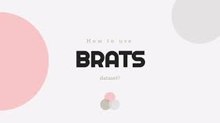 How to use BraTS dataset [upl. by Nalhsa]