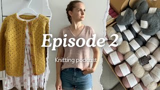 GintareKnits knitting podcast ep 2 FOs WIPs Fall Collection Yarn Bases Huge Yarn Haul [upl. by Milks127]