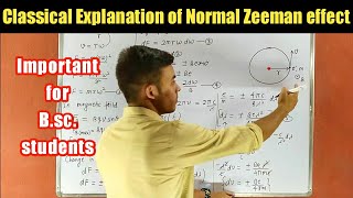 Classical Explanation of normal zeeman effect  explanation of zeeman effect  iit iitjam bhu [upl. by Macri]