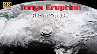 4K Tonga Eruption from SPACE 15 Jan 2022 [upl. by Pansy]