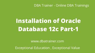 Installation of Oracle Database 12c Part1 [upl. by Erinna]