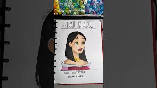 BORA FAZER UM RETRATO FALADO Versão princesas 👸🏻 arte desenho disney princesas ilustração [upl. by Ennayehc]