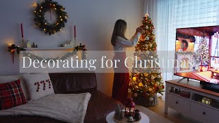 CHRISTMAS DECORATE WITH ME🎄COZY CHRISTMAS DIYs ✨FIRST SNOW DAY❄️ [upl. by Ronyam]